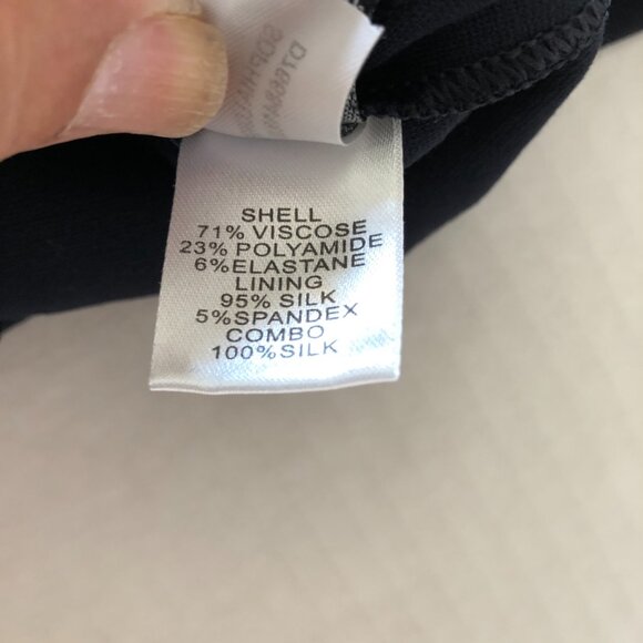 Diane Von Furstenberg Sophia Loren Women’s Navy Blue Dress Size 6 Silk Blend - Picture 13 of 15